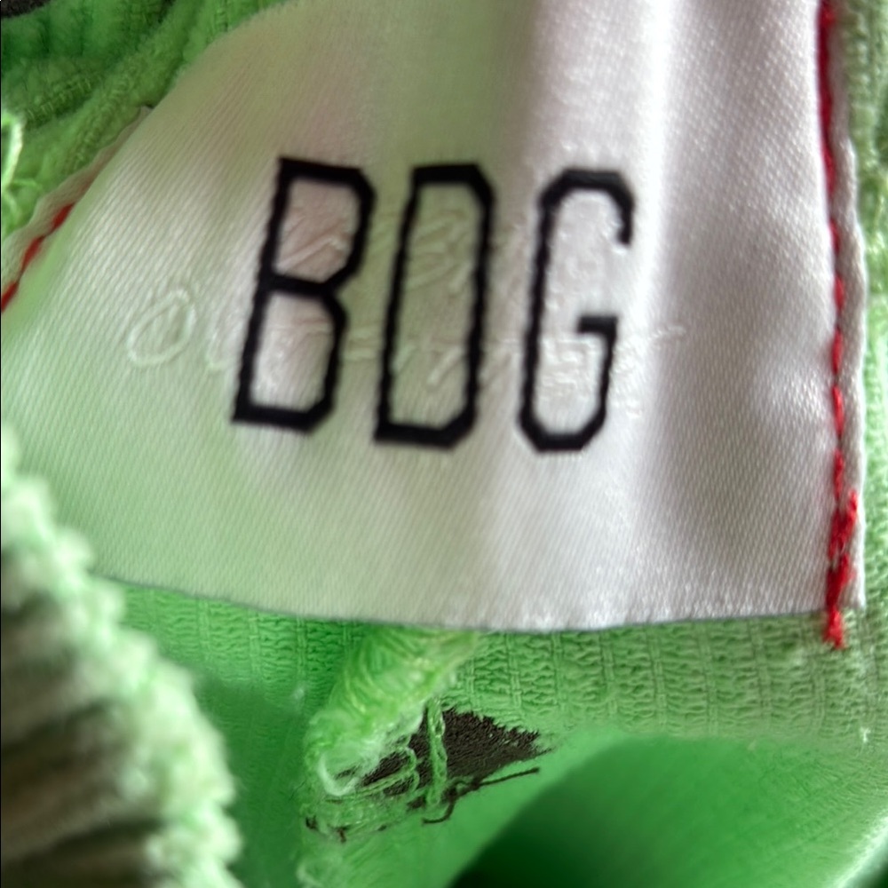 BDG Neon Lime Green Top with Branded Tag